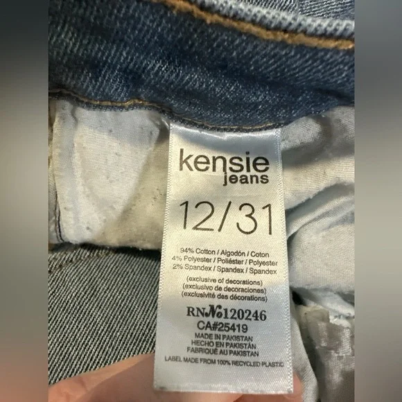 Kensie Jeans Vintage Luxe “The Ella” High Rise Straight - Picture 4 of 5